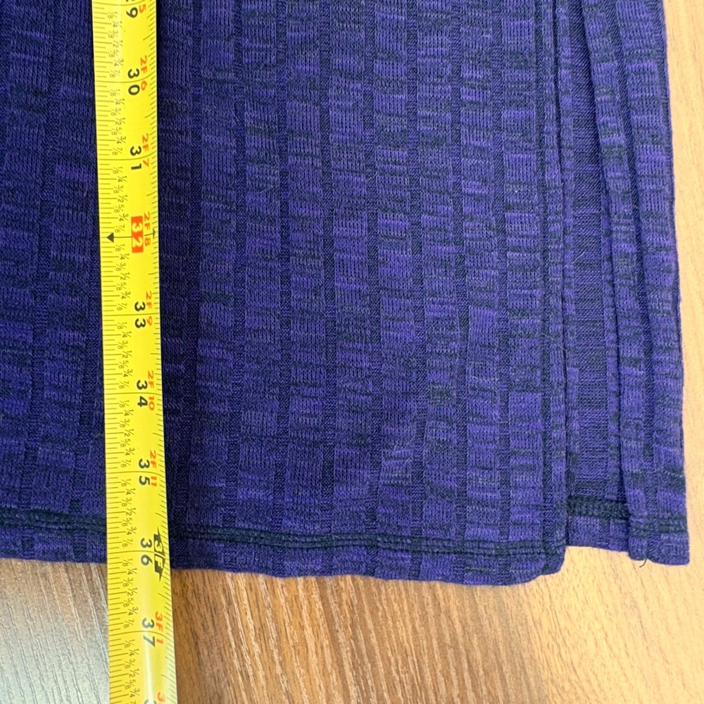 Zenergy Chicos Ribbed Knit Hooded Duster Cardigan Sweater Purple Size 2/US L - Picture 11 of 12